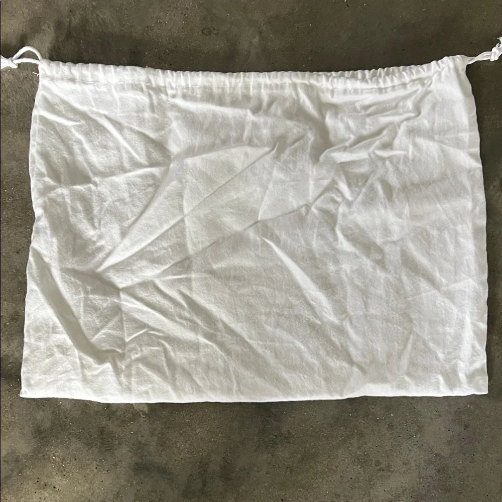 Authentic Versace White Drawstring Dust Bag with Gray Logo